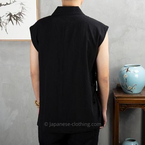 Half Selves Men's Black Kimono